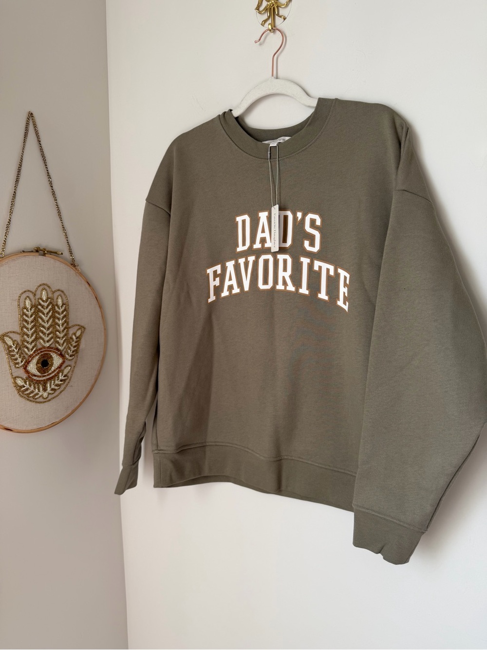 Dad's Favorite Olive green Crewneck Sweatshirt